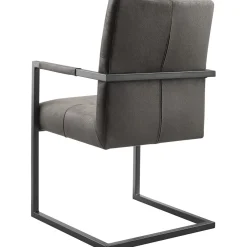 Eetkamerstoel Oro microleder donkergrijs
