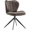 Eetkamerstoel Tantini draaibaar microvezel antraciet