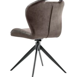 Eetkamerstoel Tantini draaibaar microvezel antraciet