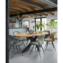 Eetkamerstoel Tantini microvezel taupe