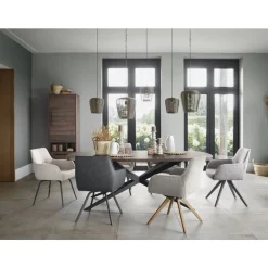 Eetkamerstoel Turelli draaibaar beige