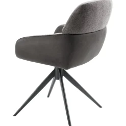 Eetkamerstoel Veda draaibaar microvezel antraciet