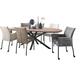 Eetkamerstoel Vitale microvezel taupe