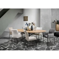 Eetkamerstoel Vitale microvezel taupe