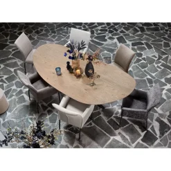 Eetkamerstoel Vitale microvezel taupe