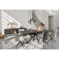 Eettafel Belvio 240x105 dark oak fineer