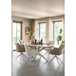 Eettafel Mascaro 275x130 cm Deens ovaal misty oak