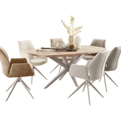 Eettafel Mascaro 250x128 cm Deens ovaal misty oak