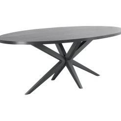 Eettafel Mascaro 220x120 cm ovaal zwart