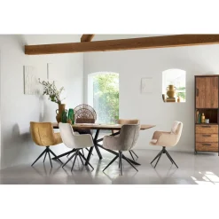 Eettafel Romaro teakhout 160x90 cm rechthoekig mix rough