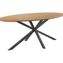 Eettafel Romaro teakhout 200x100 cm ovaal mix rough