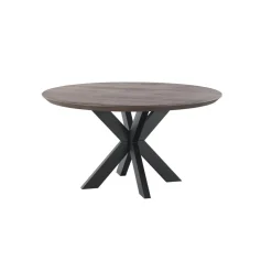 Eettafel Tavolo eikenhout 140 cm rond grafiet