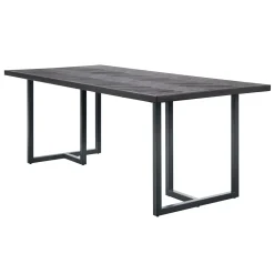 Eettafel Vinito 190x95 eiken fineer zwart