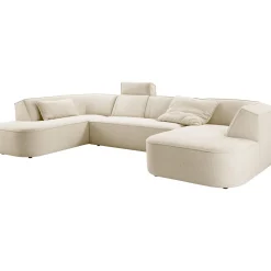 Elementenbank rechts breed Baricci HR koudschuim ecru