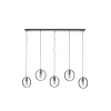 Hanglamp Girare zwart metaal 5-lichts