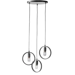 Hanglamp Girare zwart metaal 3-lichts
