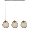 Hanglamp Maroggia bruin koper 3-lichts