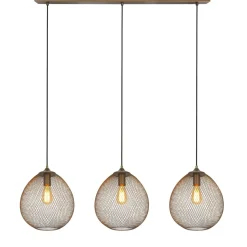 Hanglamp Maroggia bruin koper 3-lichts
