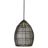 Hanglamp Marola zwart goud 25x20 cm