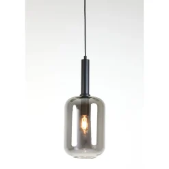 Hanglamp Peglio glas smoke zwart 1-lichts