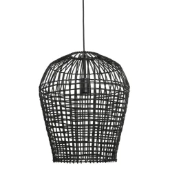 Hanglamp Scarperio rond 40 cm rotan zwart