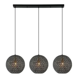 Hanglamp Tossica Ø 30 cm zwart staal 3-lichts