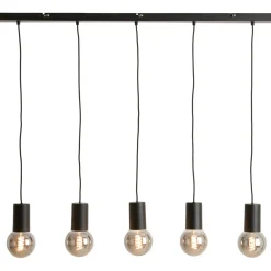 Hanglamp Trecate mat zwart 5-lichts