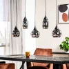 Hanglamp zwart smoke glas 5-lichts - Lungo