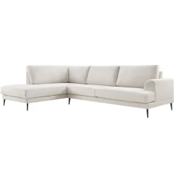 Hoekbank links Ansio HR-visco zitting beige