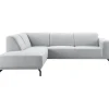 Hoekbank links Bellanti lichtgrijs basic comfort