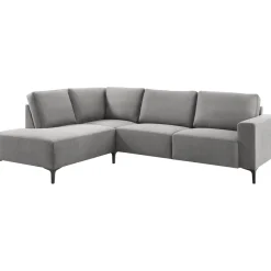 Hoekbank links Fabria polyetherschuim grijs