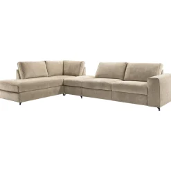 Hoekbank links Licato taupe relaxfunctie excellent comfort