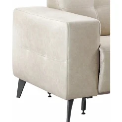 Hoekbank links Piorino pocketvering lichtgrijs relaxfunctie