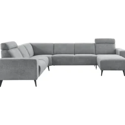 Hoekbank links Puento gerecycled polyether HR-zitting grijs