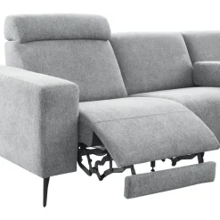 Hoekbank links Puento gerecycled polyether HR-zitting grijs