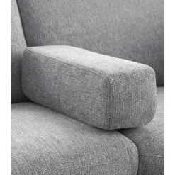 Hoekbank links Puento gerecycled polyether HR-zitting grijs