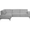 Hoekbank links Riccione lichtgrijs basic comfort