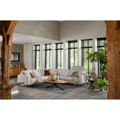 Hoekbank Moscato bonell HR-schuim zitting lichtgrijs