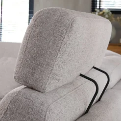 Hoekbank Moscato bonell HR-schuim zitting lichtgrijs