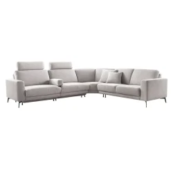 Hoekbank Moscato bonell HR-schuim zitting lichtgrijs