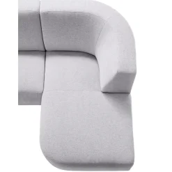 Hoekbank Pantini HR-schuim zitting lichtgrijs