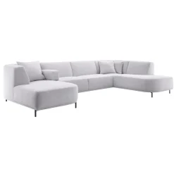 Hoekbank Pantini HR-schuim zitting lichtgrijs