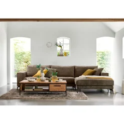 Hoekbank rechts Andelo bruin premium comfort