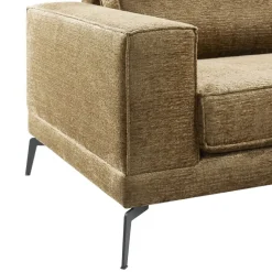 Hoekbank rechts Andelo pocket/visco zitting bruin