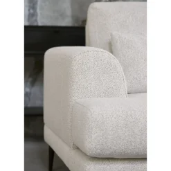 Hoekbank rechts Ansio pocket-visco zitting beige