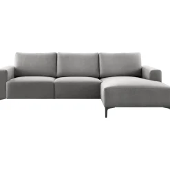 Hoekbank rechts Fabria grijs basic comfort