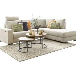 Hoekbank rechts Florance HR koudschuim zandbeige relaxfunctie
