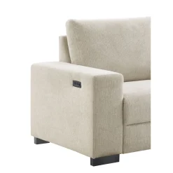 Hoekbank rechts Florance HR koudschuim zandbeige relaxfunctie