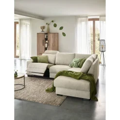 Hoekbank rechts Florance HR koudschuim zandbeige relaxfunctie