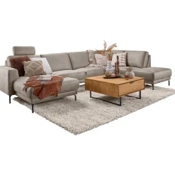 Hoekbank rechts Moscato traagschuim beige relaxfunctie